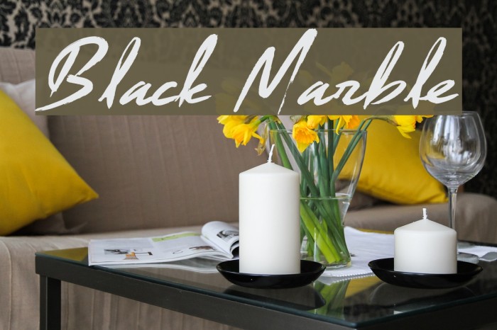 Black Marble Font examples
