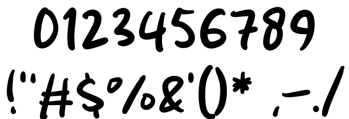 Black Matcha Font OTHER CHARS