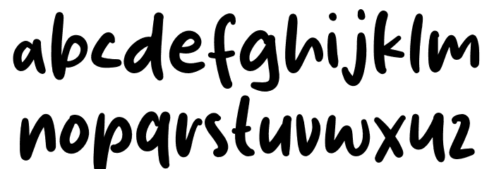 Black Matcha Font LOWERCASE