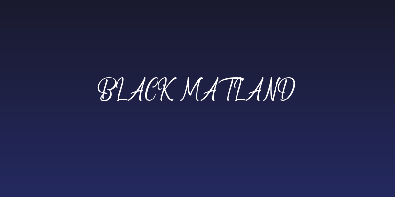 Black Matland Social Header