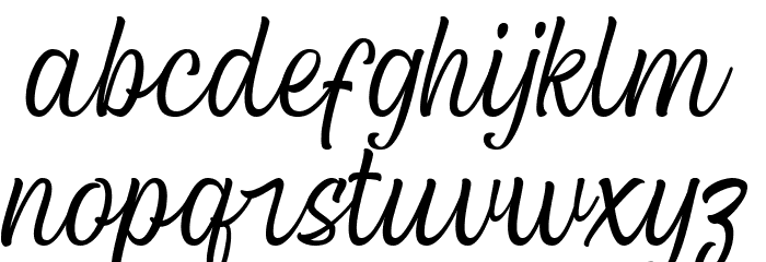 Black Matland Font LOWERCASE