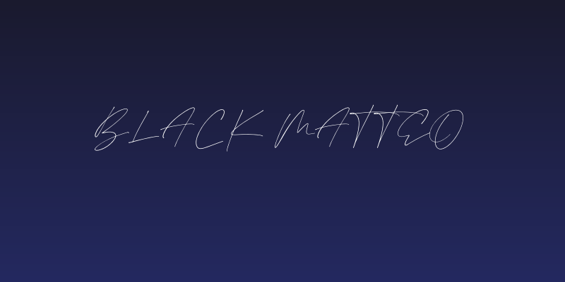 Black Matteo Social Header