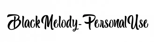 Black Melody - Personal Use  Descarca Fonturi Gratis