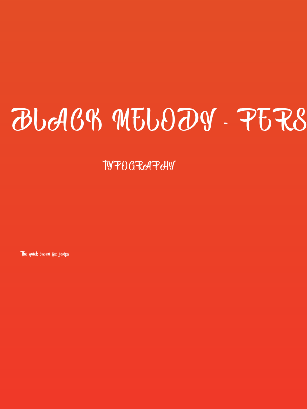 Black Melody - Personal Use Poster