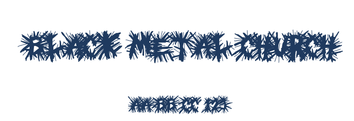 Black Metal Church Font Preview