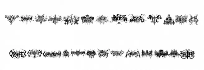 Black Metal G Fonte MAIÚSCULAS
