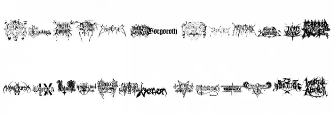 Black Metal Logos Font Litere mari