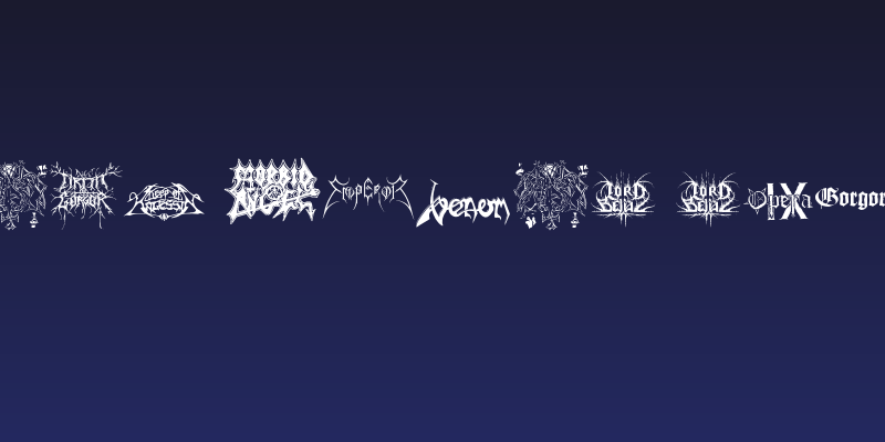 Black Metal Logos Social Header
