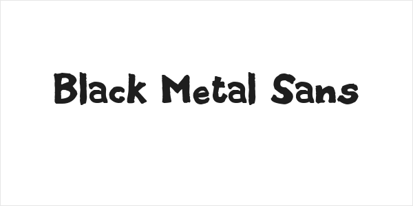 Black Metal Sans Logo