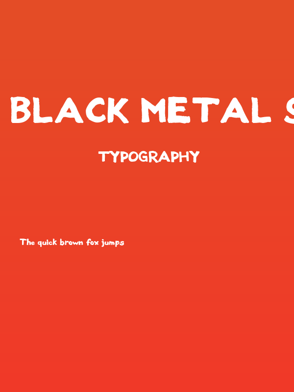 Black Metal Sans Poster
