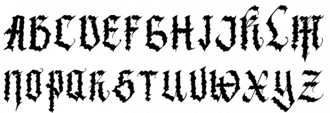 Black Metal フォント 大文字