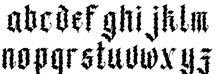 Black Metal Font LOWERCASE
