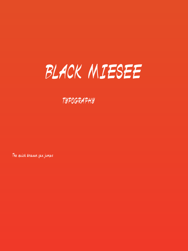 Black Miesee Poster