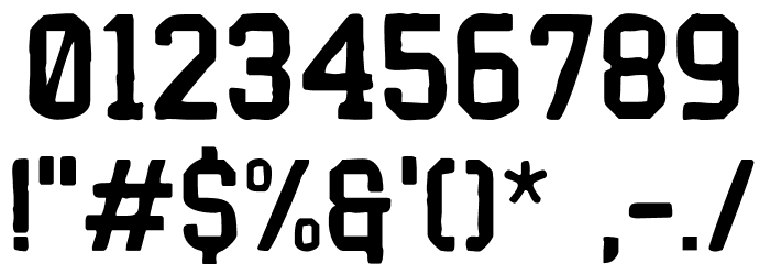 Black Milk Rough Regular Font OTHER CHARS