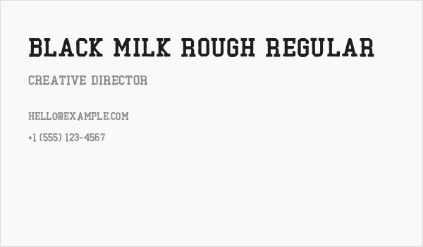 Black Milk Rough Regular Business Card