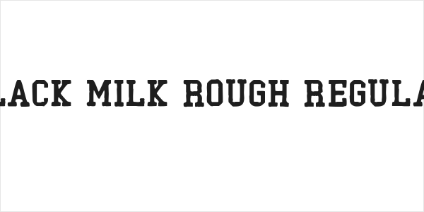 Black Milk Rough Regular Logo
