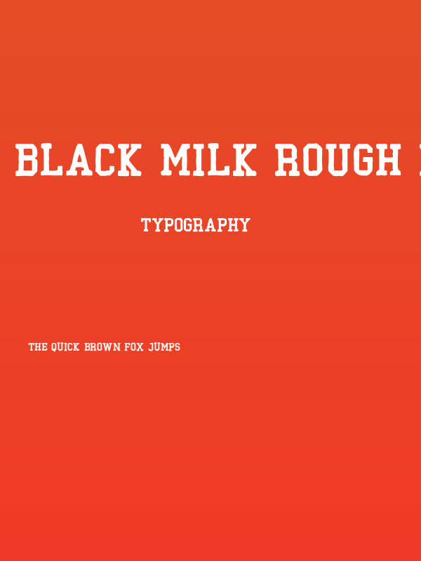 Black Milk Rough Regular Poster
