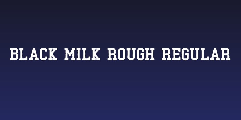 Black Milk Rough Regular Social Header