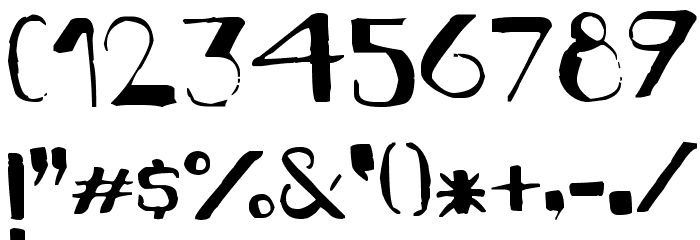 Black Model Font OTHER CHARS