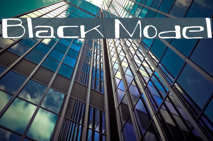 Black Model Font examples