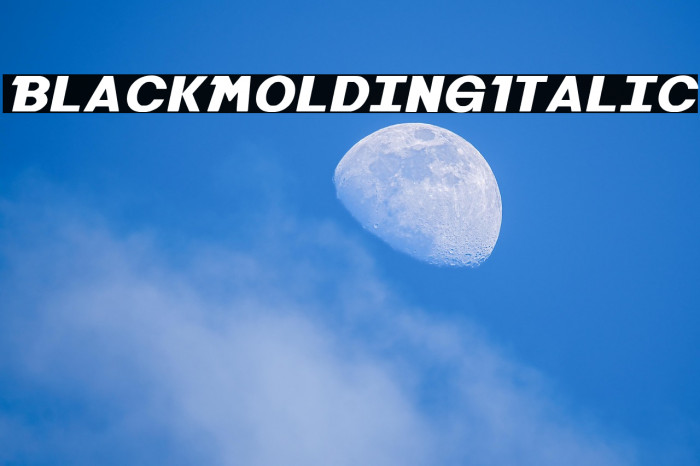 Black Molding Italic Example 1