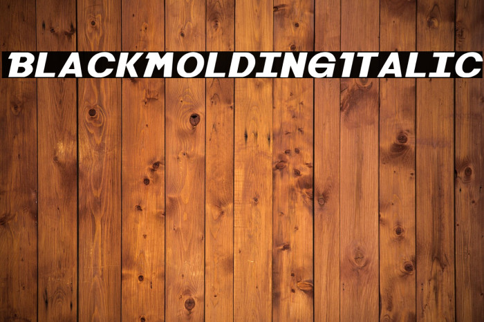 Black Molding Italic Example 3