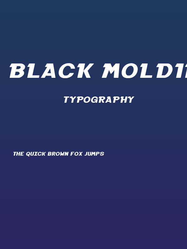 Black Molding Italic Poster
