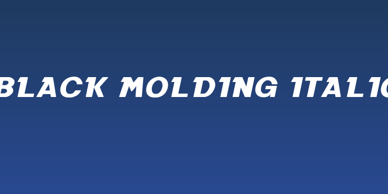 Black Molding Italic Social Header