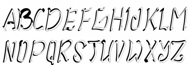 Black Mortal Font UPPERCASE