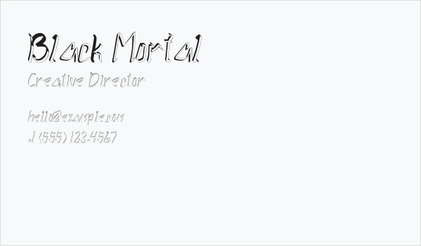 Black Mortal Business Card