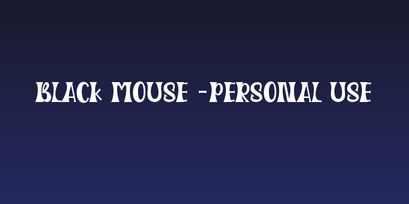 Black Mouse -Personal Use Social Header