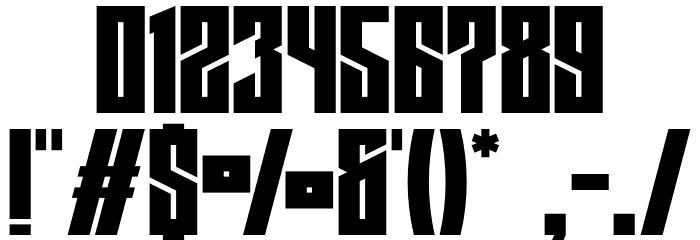 Black Mustang Font OTHER CHARS