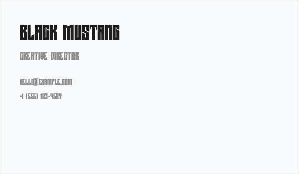 Black Mustang Business Card