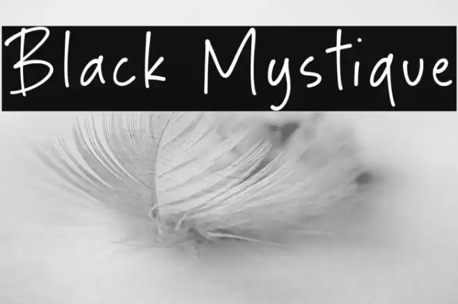 Black Mystique Font examples