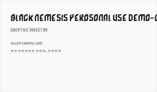 Black Nemesis Perosonal USE DEMO-Grunge Business Card