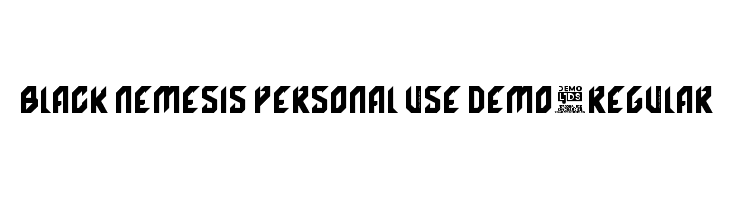 Black Nemesis Personal Use DEMO-Regular Fonte