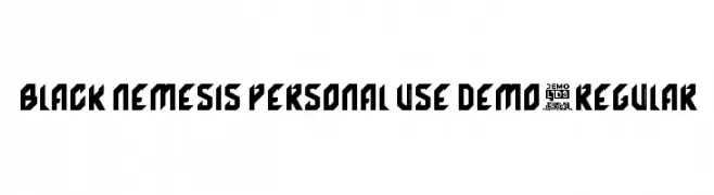 Black Nemesis Personal Use DEMO-Regular  les polices de caractères gratuit tlcharger