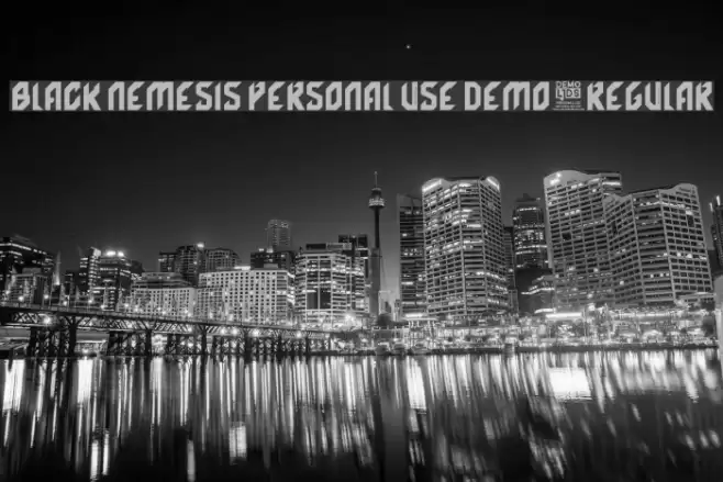 Black Nemesis Personal Use DEMO-Regular Font examples