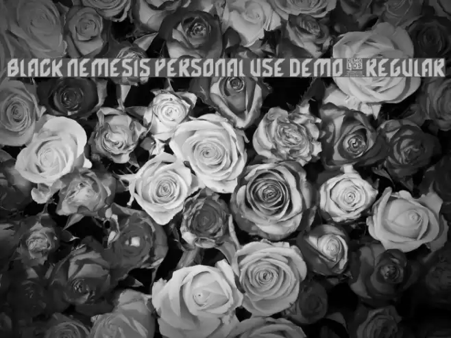 Black Nemesis Personal Use DEMO-Regular Font examples
