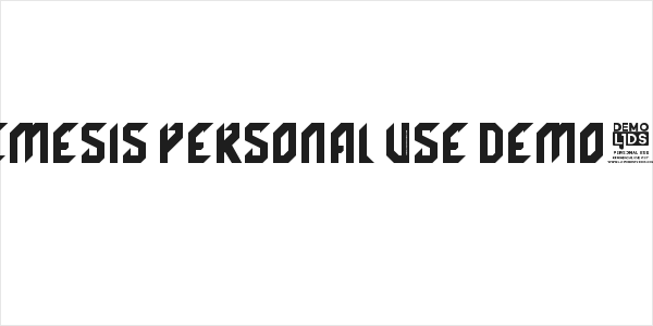Black Nemesis Personal Use DEMO-Regular Logo