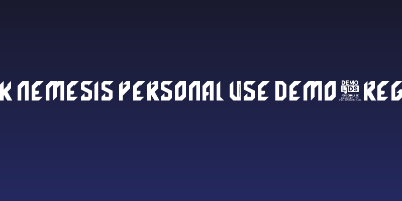 Black Nemesis Personal Use DEMO-Regular Social Header