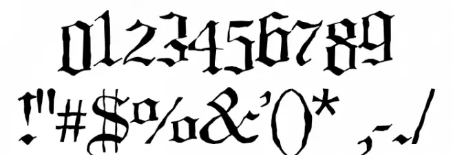 Black Night Font OTHER CHARS