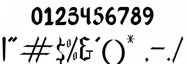 Black Note Font OTHER CHARS