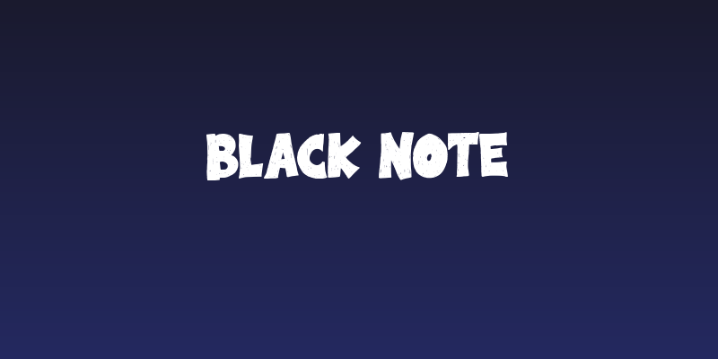Black Note Social Header