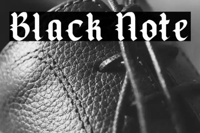 Black Note Font examples