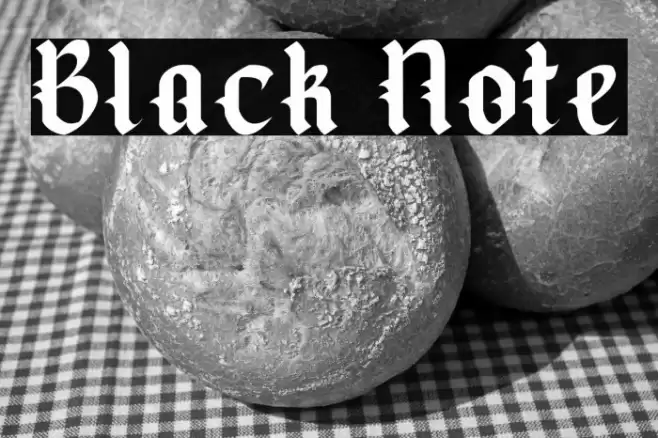 Black Note Font examples