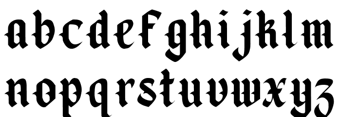 Black Note Font LOWERCASE