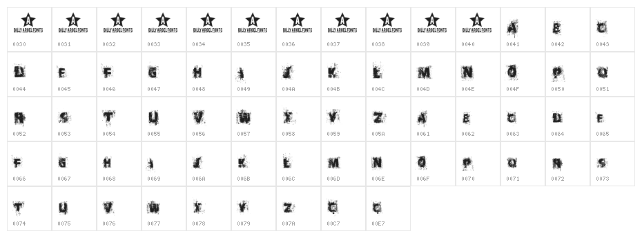 Black Oak  Character Map