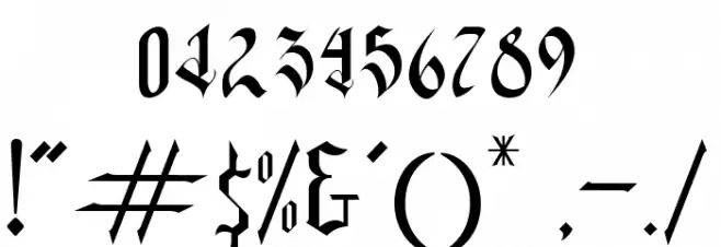 Black Ocean Font OTHER CHARS