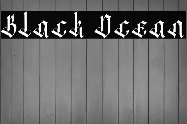 Black Ocean Font examples